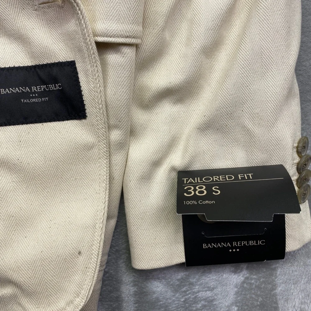 Banana Republic Corbel Tailored-Fit‎ Utility Blazer Jacket 38S Mens Business NWT